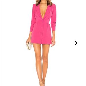 CITY BLAZER DRESS IN MAGENTA PINK